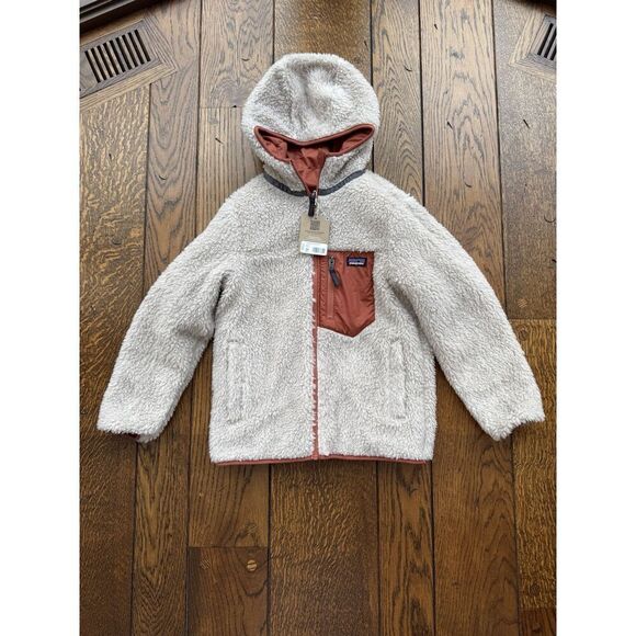Patagonia Kids Reversible Ready Freddy Hoody Jacket Burl Red Size XL (14) NWT - Picture 4 of 9
